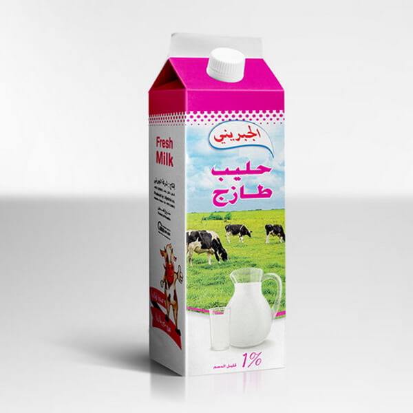 الجبريني حليب طازج كامل الدسم 1% 1 لتر