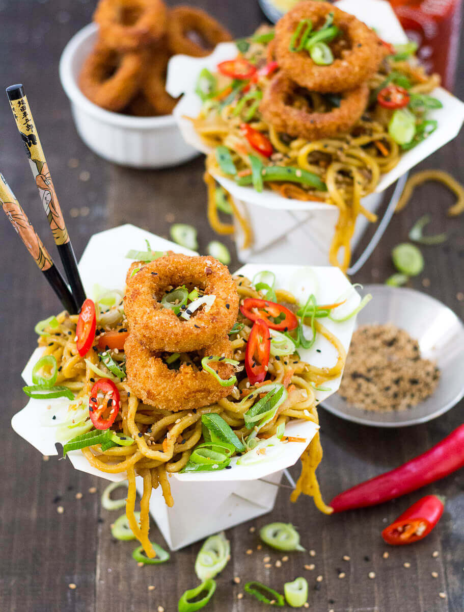 Chow Mein with Calamari