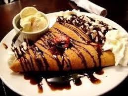 French crepe with ice cream