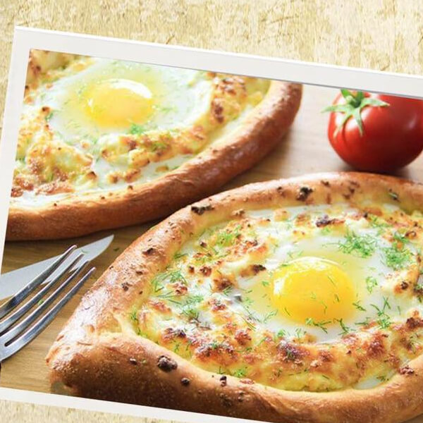 Eggs with cheese triangles