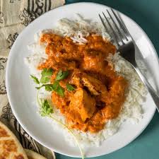 Chicken with curry + rice