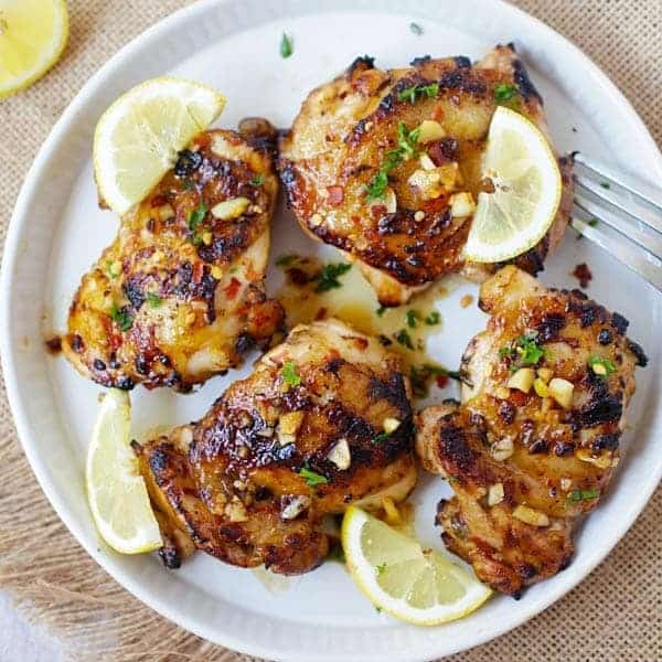 Chicken with garlic and lemon