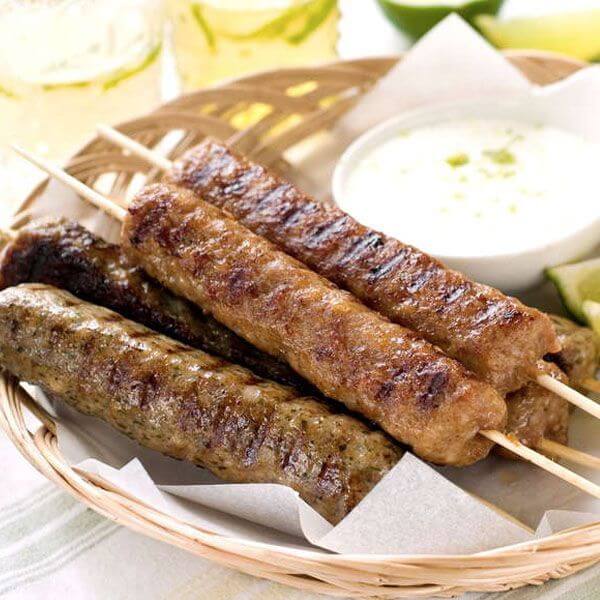 كباب طازج مشوي + بطاطا + سلطة