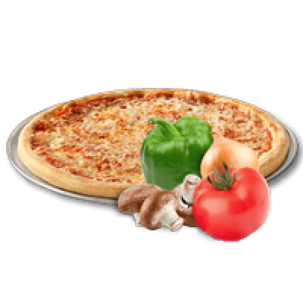 بيتزا جبنة مع فلفل اخضر وبصل
