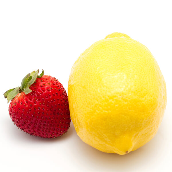 Strawberry with lemon
