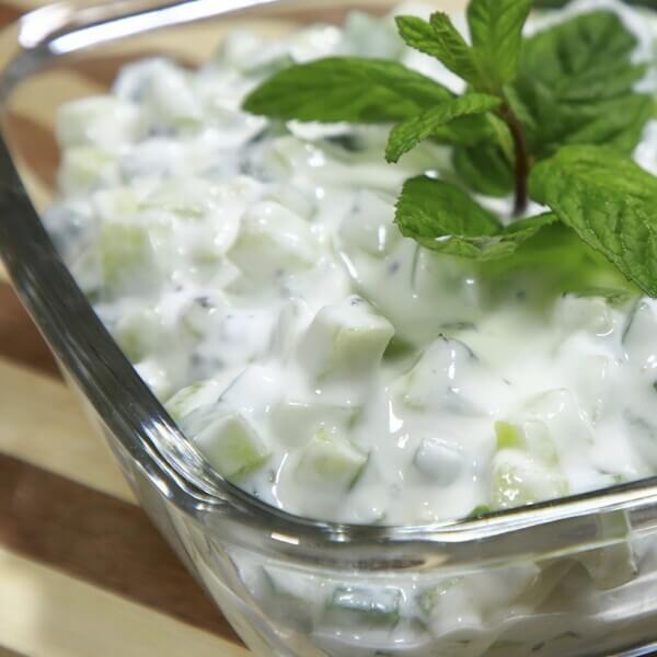 Cucumber and yogurt salad