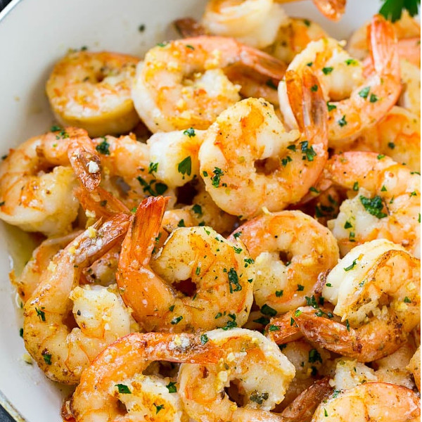 Shrimp with butter and garlic