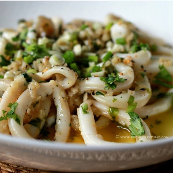 Calamari With Garlic Butter