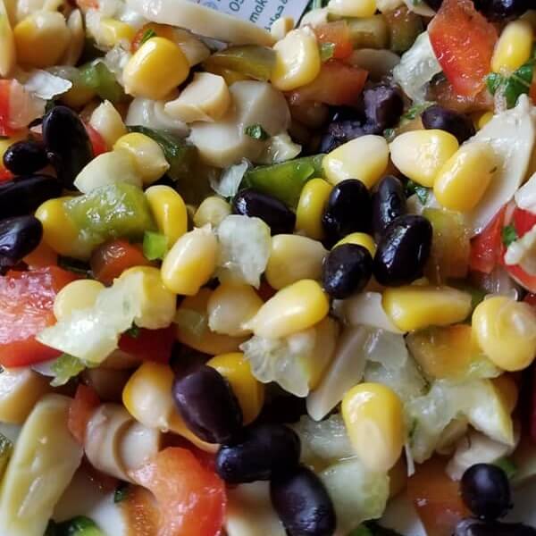 Salad black beans with vegetables - for 2 people 
