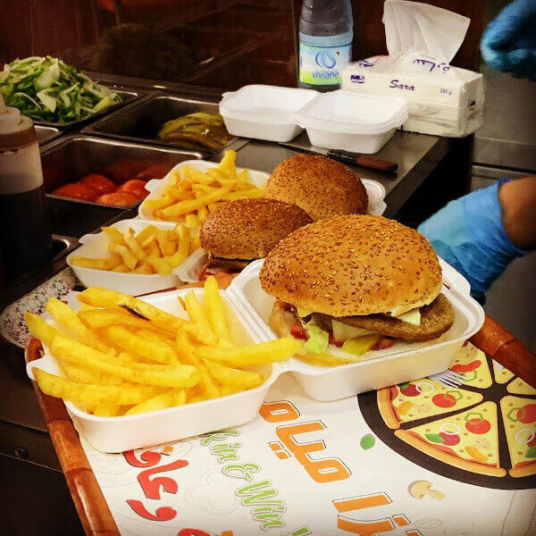 Burger + fries + cola