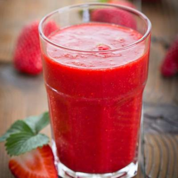 Fresh strawberry juice