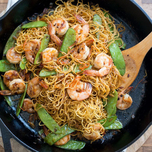 Chow Mein with Shrimps