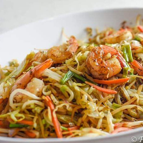 Shrimps with Bean Sprouts