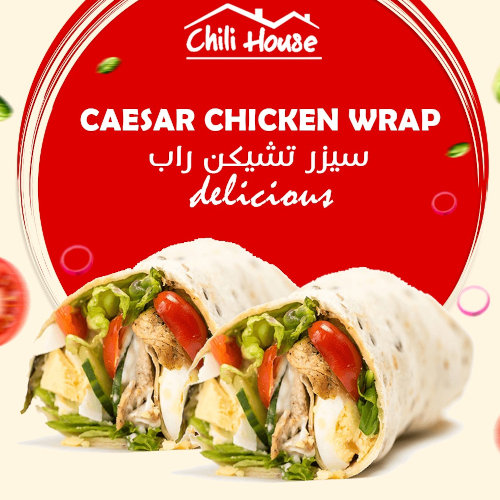 Caesar chicken wrap