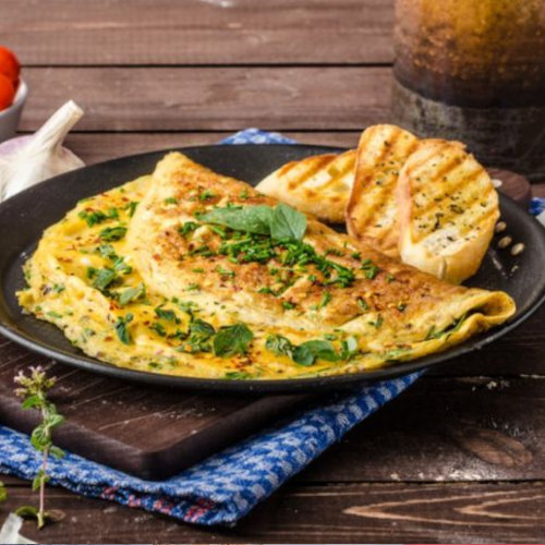 Yellow/white cheese omelette