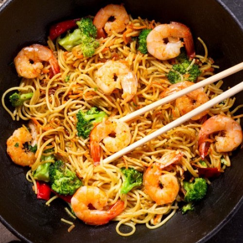 Shrimp noodles