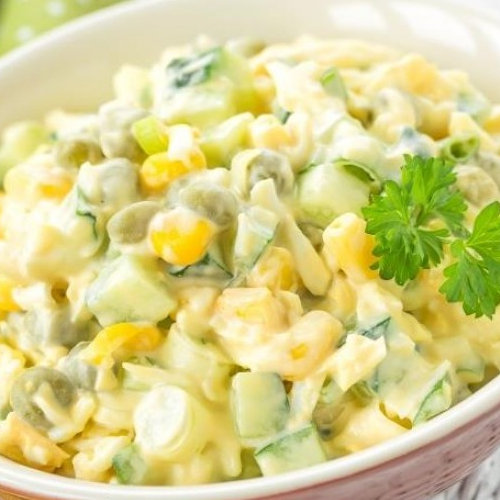 Corn salad and mayonnaise