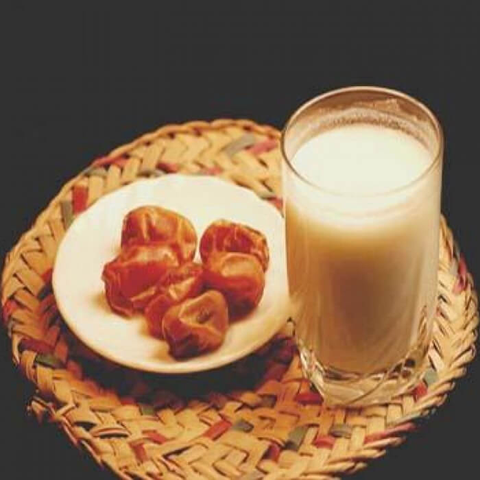 Dates and milk