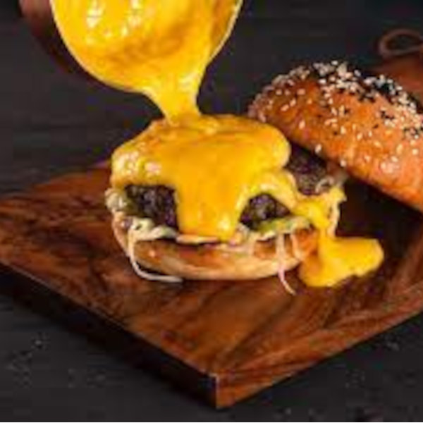Texas burger with mix cheese
