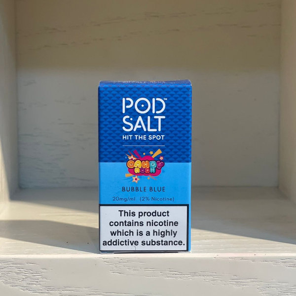 سائل إلكتروني بنكهة مثلجات الفقاعة الزرقاء من POD SALT 