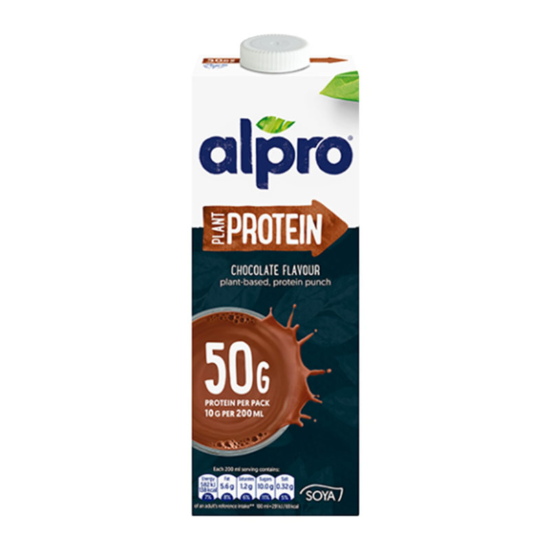 Alpro حليب صويا عالي البروتين بنكهة الشوكولاتة 1لتر