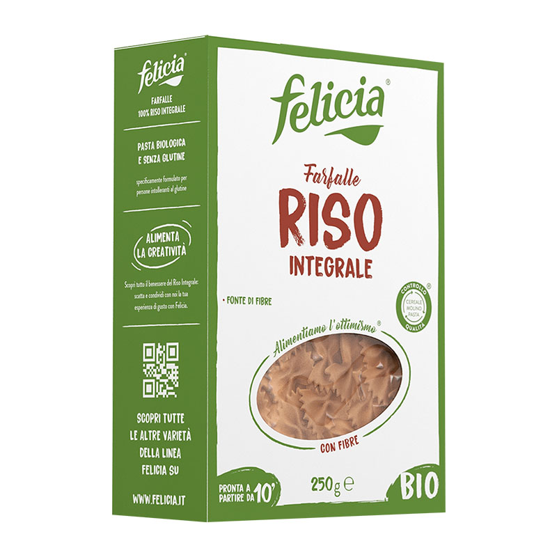 Felicia باستا فراشات أرز بني بدون غلوتين 250غ