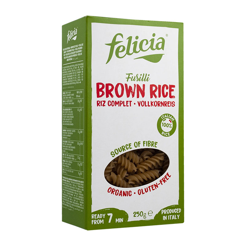 Felicia باستا فوزيلي أرز بني بدون غلوتين 250غ