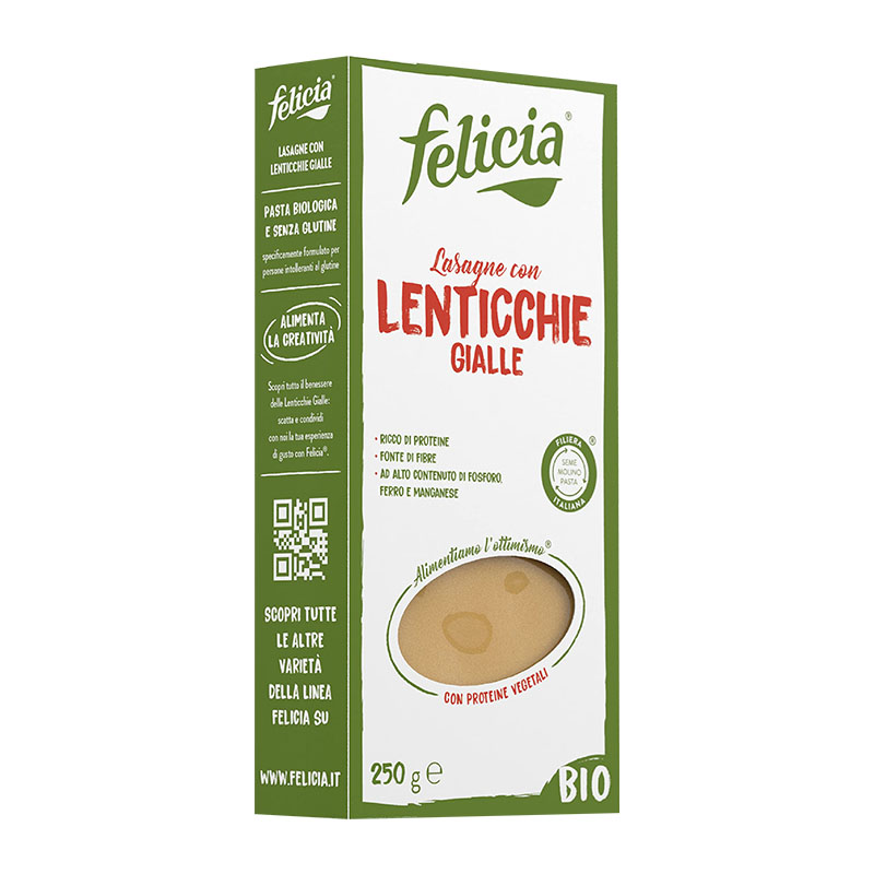 Felicia لازانيا عدس أصفر بدون غلوتين 250غ
