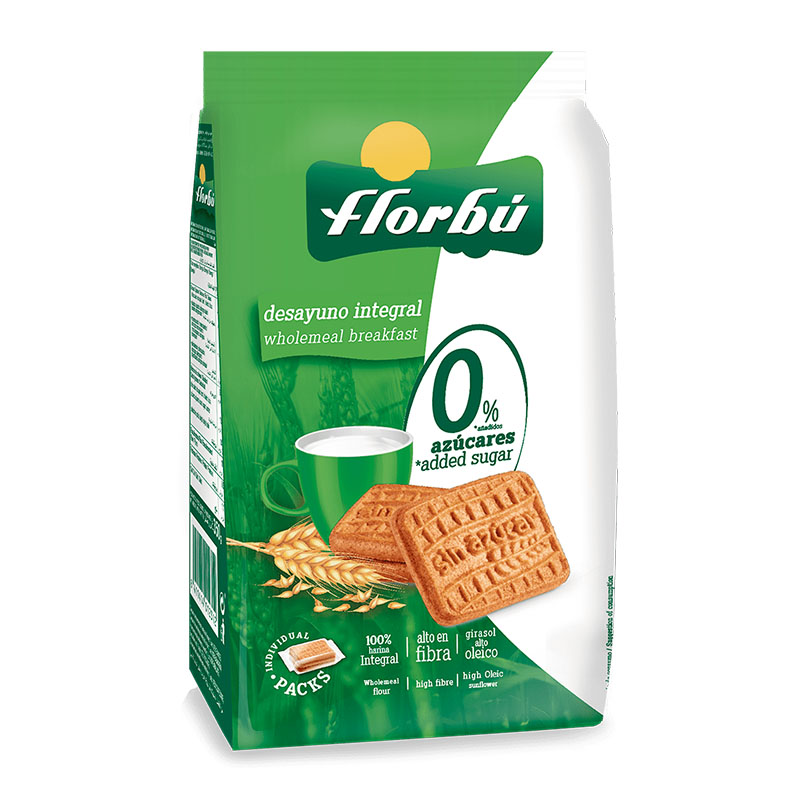 Florb? بسكويت إفطار بدون سكر مضاف، كيس 400غ