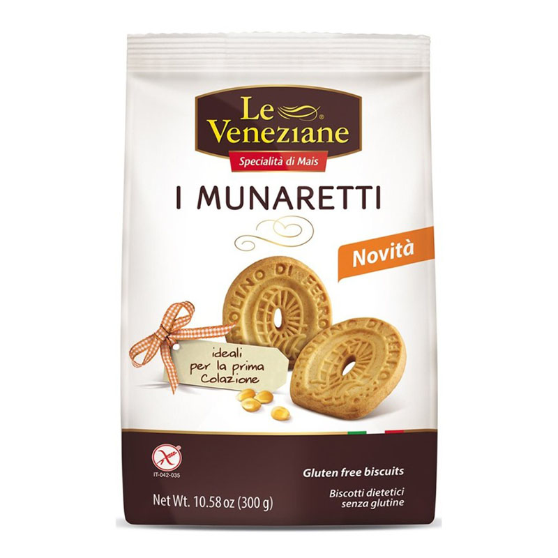 Le Veneziane بسكويت خالي من الجلوتين بطعم الزبدة 250غ
