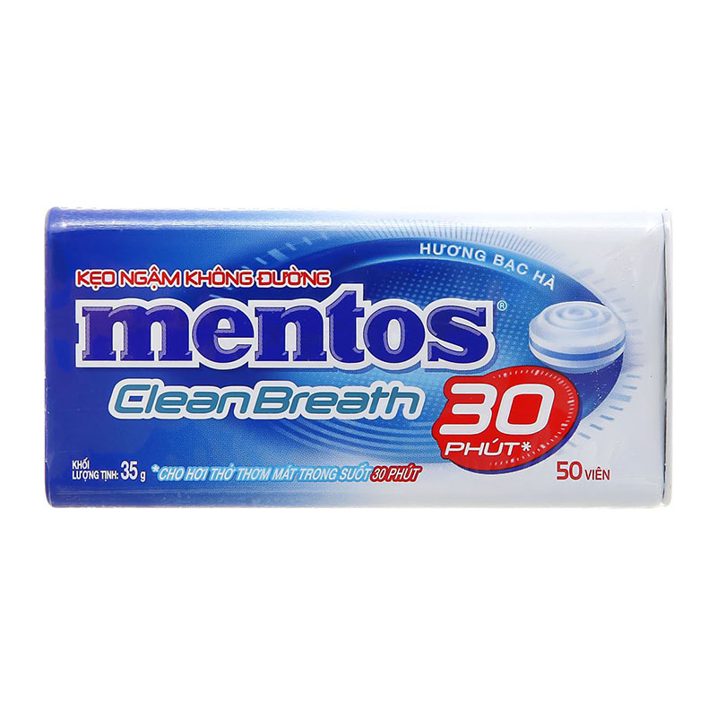 Mentos ملبس منعش بطعم النعناع - بدون سكر 35غ