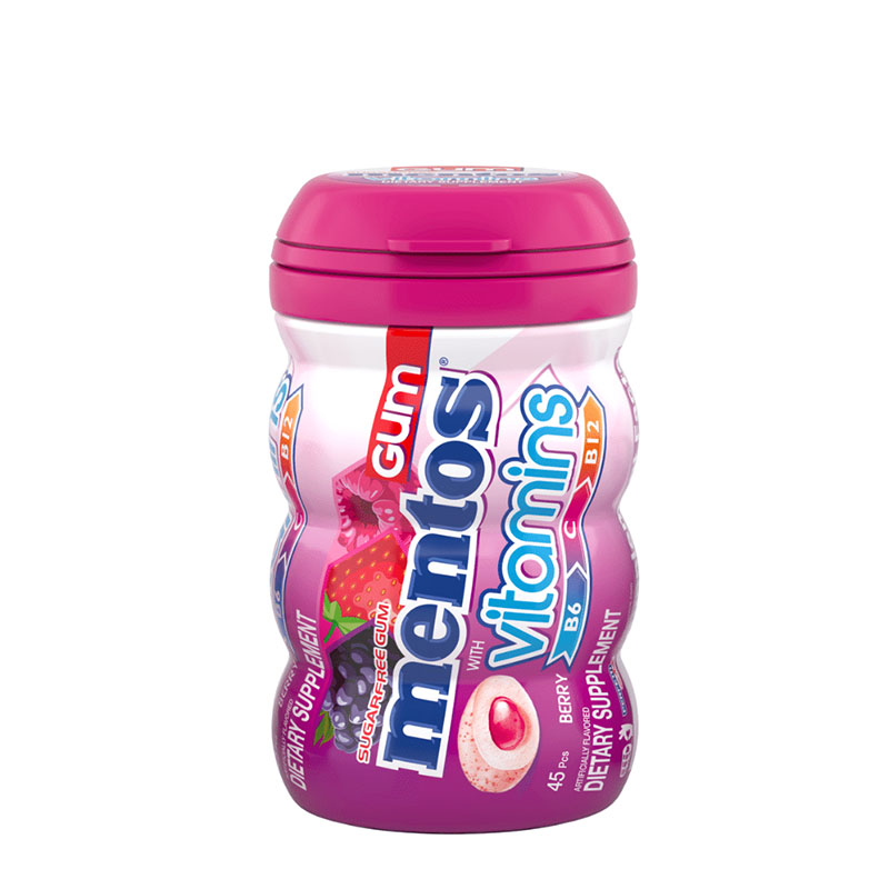 Mentos علكة خالية من السكر بطعم توت مشكل 50غ