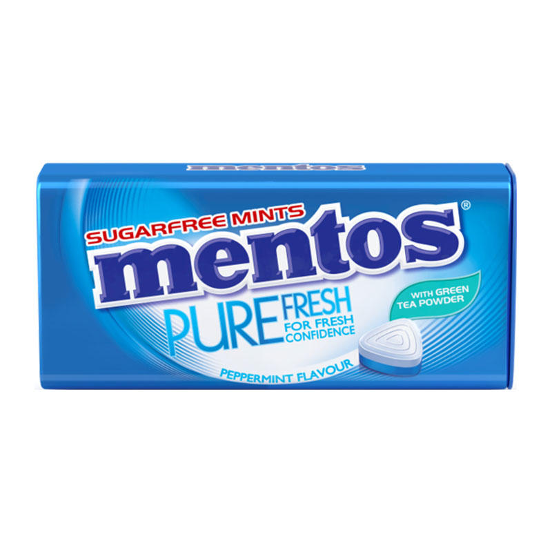 Mentos ملبس نقي بطعم النعناع الفلفلي - بدون سكر 35غ