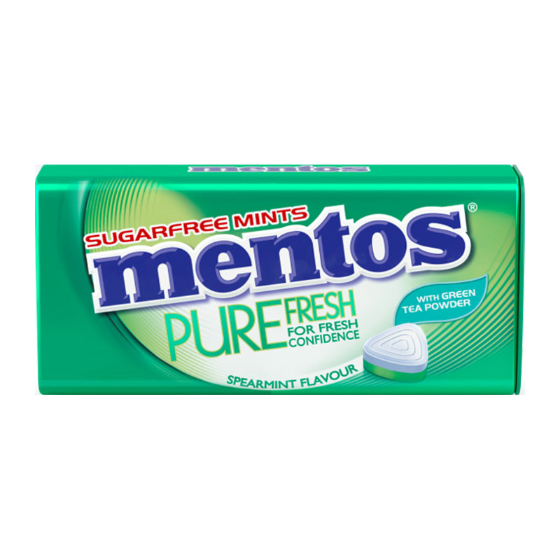 Mentos ملبس نقي بطعم النعناع القوي - بدون سكر 35غ