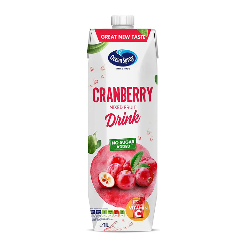 Ocean Spray عصير كرانبيري بدون سكر مضاف 1لتر