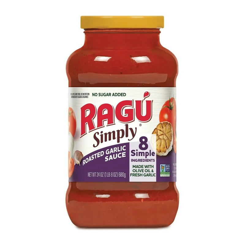 Ragu صلصة بندورة بالثوم بدون سكر مضاف 680غ