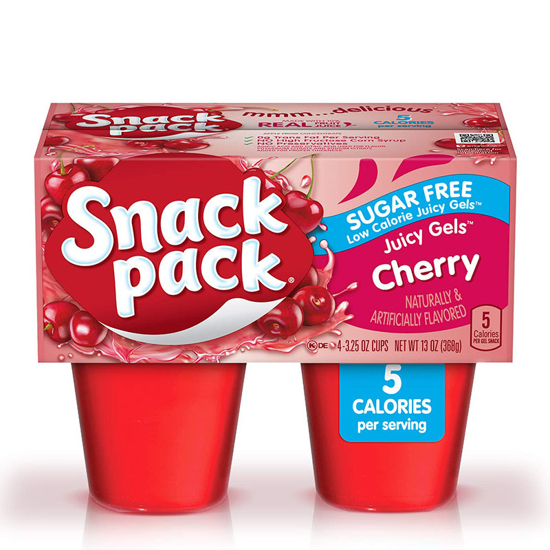 Snack Pack حلوى جيلي بدون سكر - رباعية كرز 368غ