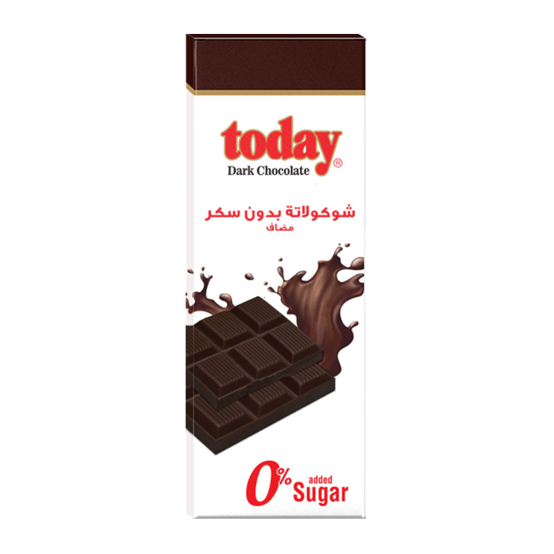 Today شوكولاتة داكنة بدون سكر مضاف 65غ