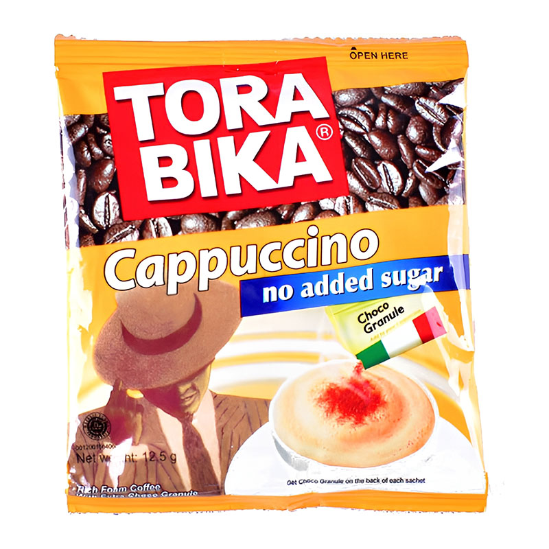 Tora Bika كابوتشينو خالي من السكر كيس 12.5 غم