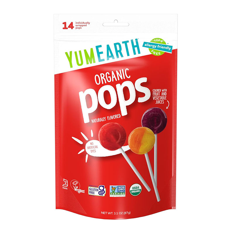 Yum Earth مصاص عضوي الأطعمة المفضلة 14 قطعة 87غ