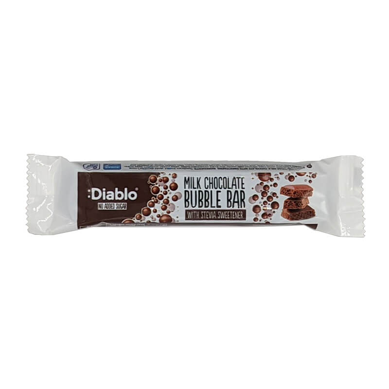 Diablo شوكولاتة حليب فقاعات بدون سكر مضاف 30غ